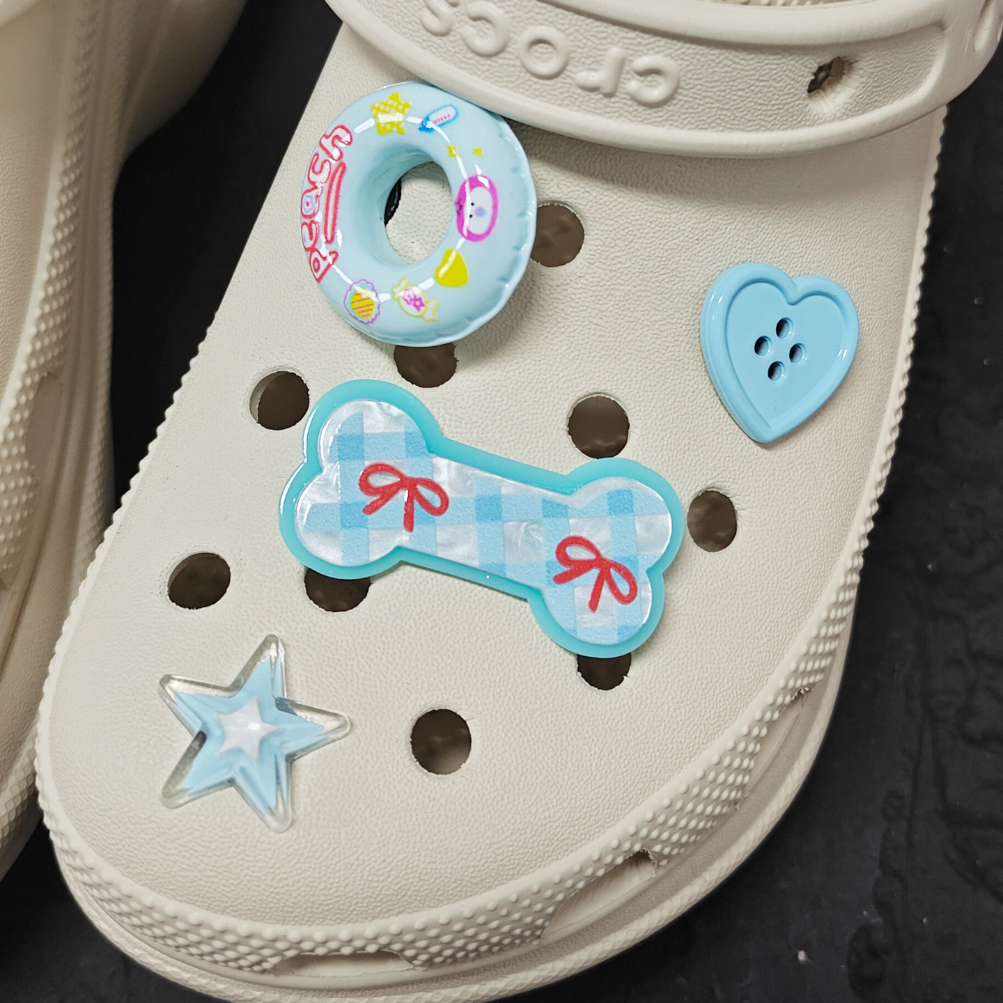 Mkop洞洞鞋配饰diy高级感鞋扣配件小狗骨头鞋花适配Crocs/Cross,淘宝优惠券,粉丝福利购,淘宝优惠卷