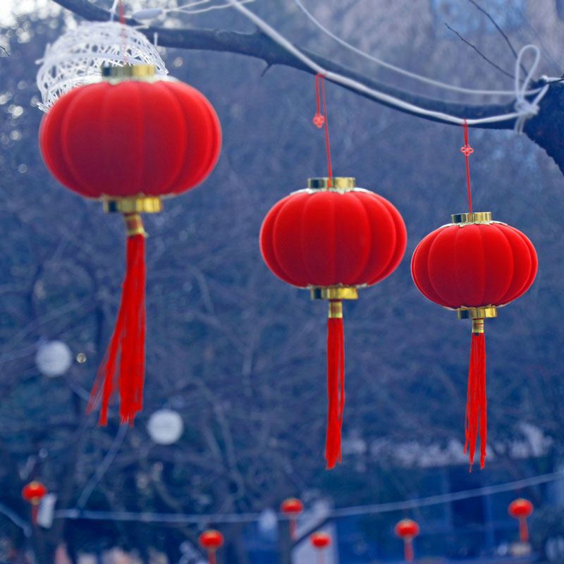 小灯笼挂饰室内盆景结婚户外防晒新年喜庆植绒元宵大红装饰用挂件,淘宝优惠券,粉丝福利购,淘宝优惠卷