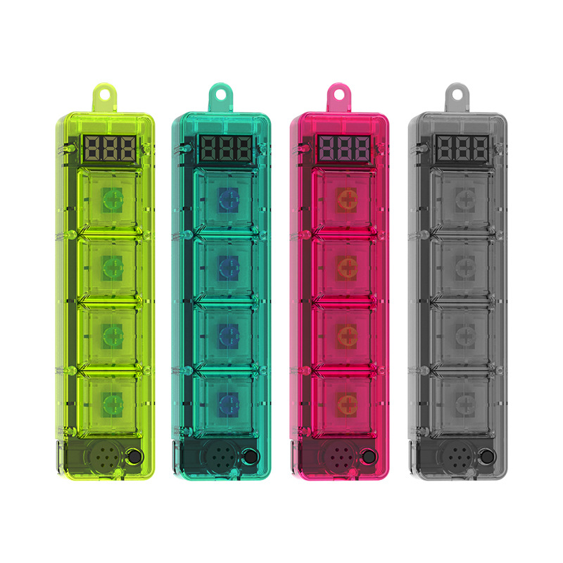 竞速游戏机挂件小键盘计数器包挂饰指尖解压玩具摸鱼神器透明发光 - 图3