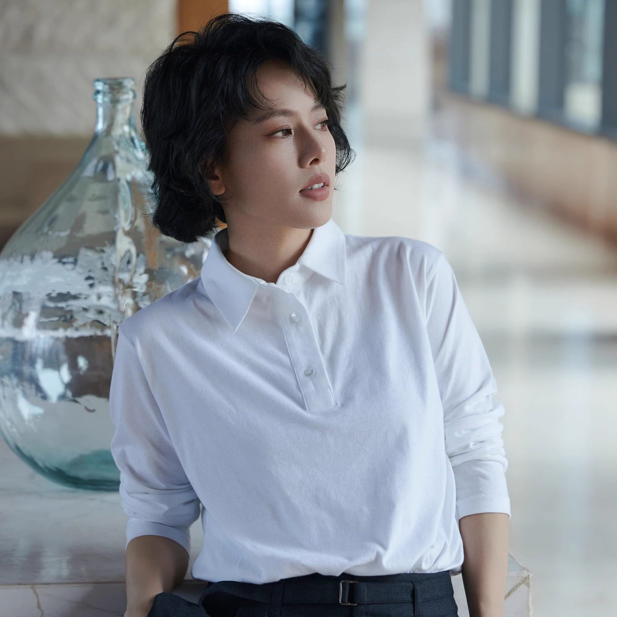 【叠穿搭子】ROW风POLO翻领长袖T恤纯欲慵懒风女装53T232730,淘宝优惠券,粉丝福利购,淘宝优惠卷