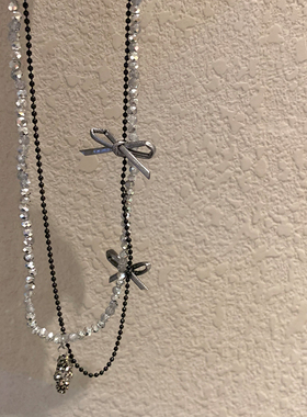 showdigu星星蝴蝶结项链