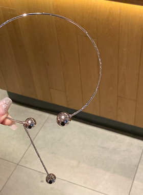 showdigu个性圆珠流苏项圈项链