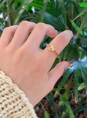 SHOWDIGU个性镶钻小马戒指