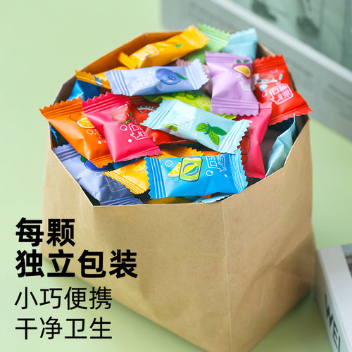 维c无糖薄荷糖清新清凉型水果味口气商用批发酒店招待客人小零食 - 图3