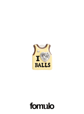 fomuloballs锆石球衣耳钉中性