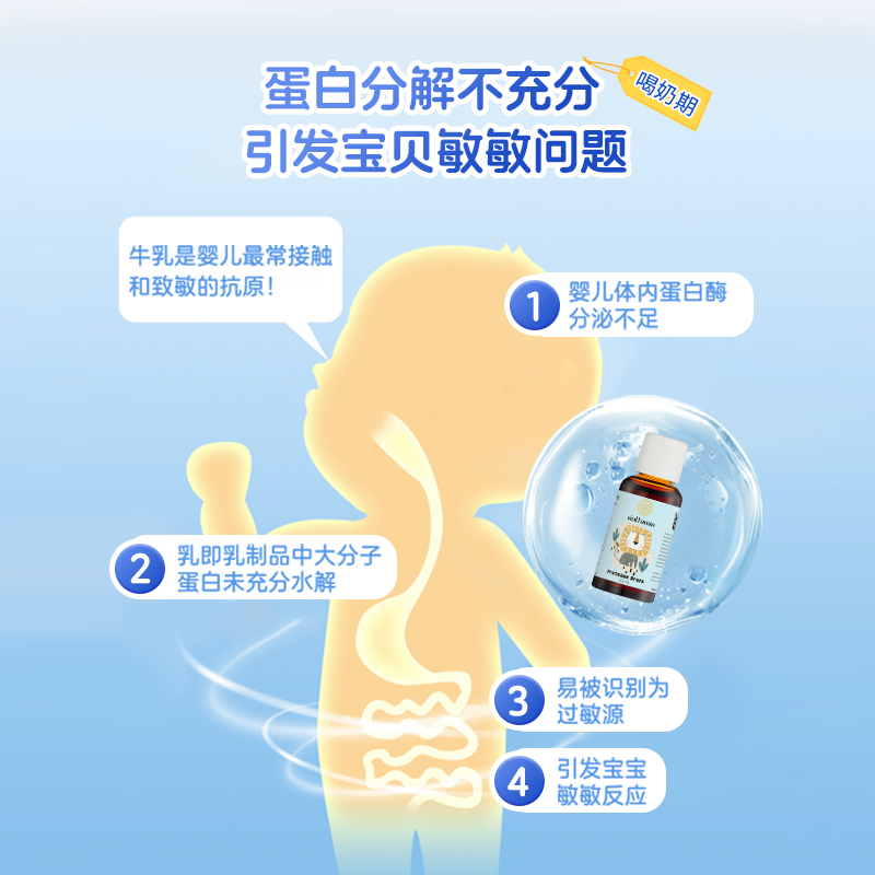 维态美超级消化酶4合1咀嚼片儿童双益生元片剂接骨木澳洲进口30粒