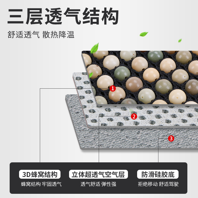 菩提子汽车坐垫夏季凉垫单片小蛮腰透气三件套单个主驾驶后排座垫