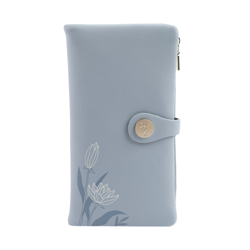 长款小众简约小清新软皮学生零钱包 findchoose钱包