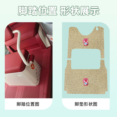 适用雅迪CL13三轮车专用脚垫YD1000DZK-42C/22E防水防滑脚踩垫 - 图0
