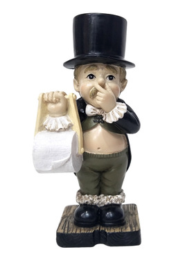 创意欧美绅士纸巾架工艺品摆件家居餐巾纸架卫生间纸巾架铁艺