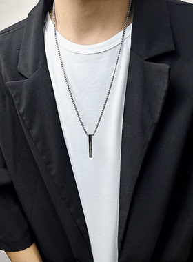 为自己而活励志方柱男女钛钢项链