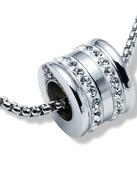 轻奢小众镶钻韩版钛钢情侣锁骨链