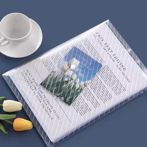加厚A4文件袋透明塑料大容量按扣试卷收纳袋学生用档案资料袋子商务办公专用防水文件包夹小学生考试文具用品 - 图3