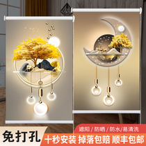Custom Roller Blind Bedroom Toilet Light Lavish Stone To Operate Elk Deer 2023 New Free Punch Mounting Lift Curtains