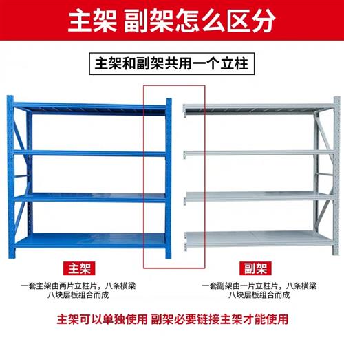 货架仓储中型快递仓库房角铁置物架重型家用多层地下室货物架组装 - 图2