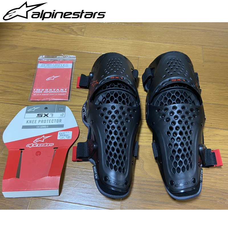 a星alpinestars越野摩托车护膝SX-1 V2骑行护具装备防摔机车护腿
