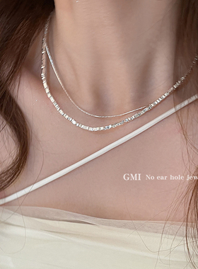 黑曜石双层项链女轻奢