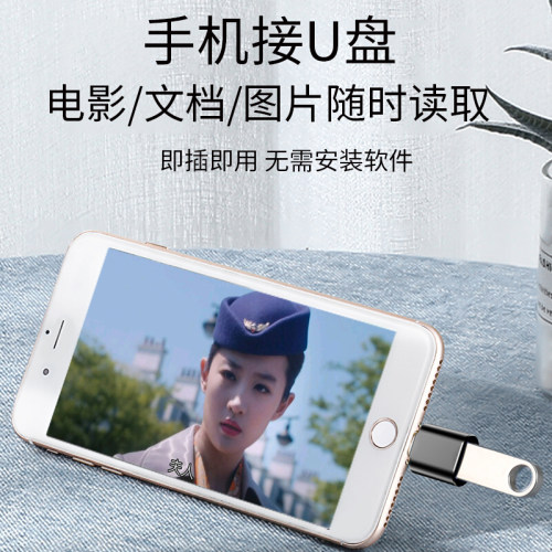 适用iphone苹果OTG转接头外接U盘3.0转换器连接lightning头lighting接口读取usb接读手机iPados平板优盘typec - 图1