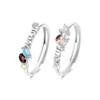 Cartoon childlike little penguin ring cute couple