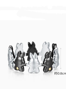 新款《魔道祖师》动画小兔子戒指可爱童趣设计感动漫周边纪念指环