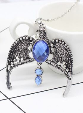 新哈利波特复古遗失的冠冕魔法学院老鹰长项毛项链欧式电影衣链潮