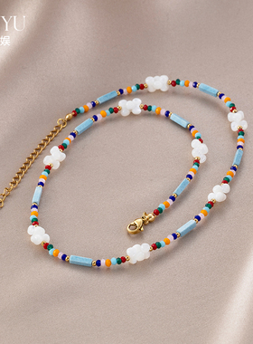 天然石串珠多巴胺项链