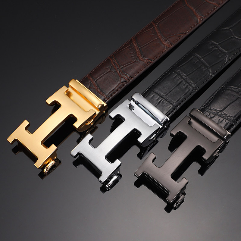 保罗2026新款皮带男士真皮腰带鳄鱼纹自动扣商务时尚轻奢潮男裤带,淘宝优惠券,粉丝福利购,淘宝优惠卷