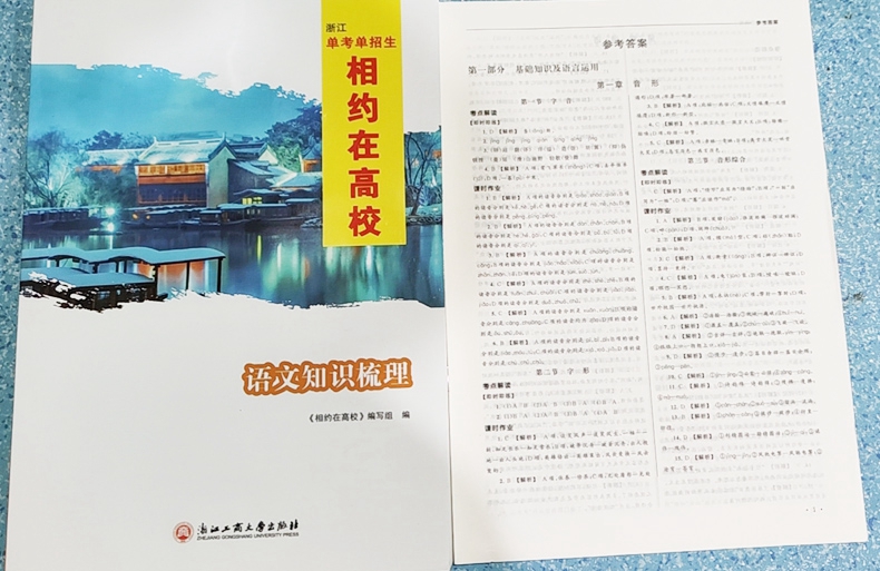 任选 改版了 2024版 相约在高校 语文 知识梳理 浙江省单考单招生 中职高考试升学一轮总复习 杭州温州嘉兴宁波绍兴金华等浙江工商