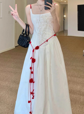 安可拉红玫瑰编织腰带女