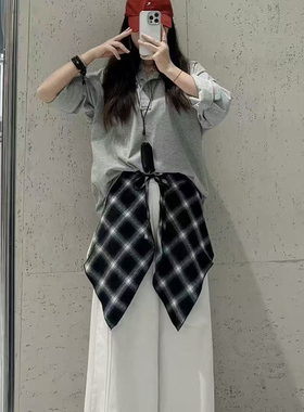街头Vibe穿搭黑白格子屁帘