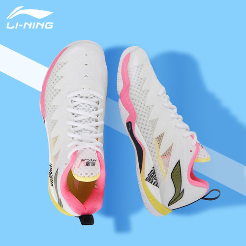 李宁羽毛球鞋鹘鹰5代AYAU007男款透气支撑耐磨减震比赛专用运动鞋 - 图1