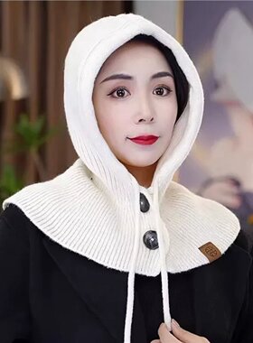 帽子围脖一体2026秋冬新款