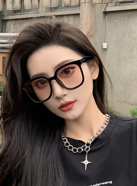 雪地墨镜女款防紫外线高级感日落色冬季腮红太阳镜ins复古韩版潮