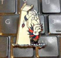 (Lingang loft) Water Badge Lions Jump Mascot British Team Badge 201 Badges Diving Insignia