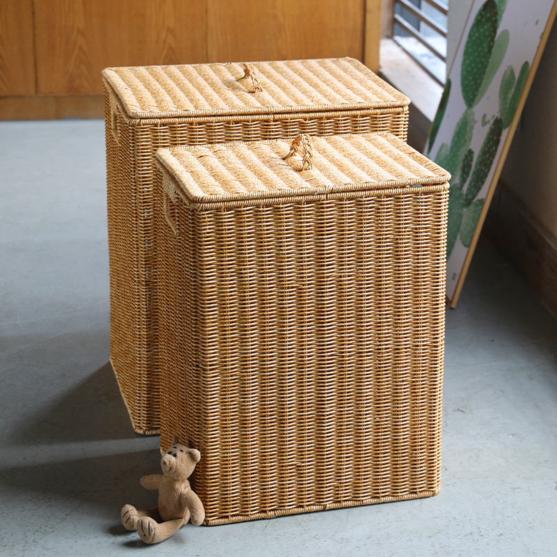 桂味源脏衣服收纳筐放衣服储物整理编织桶带盖洗衣篮仿藤编篓浴室,淘宝优惠券,粉丝福利购,淘宝优惠卷