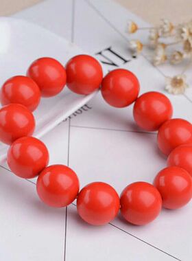 【买一赠六】朱色砂体四面佛金箔珠男女爱情手链手串新款特价饰品