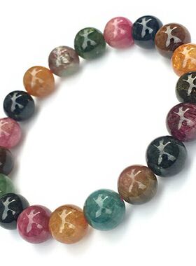 【买一赠六】巴西天然正品老矿爆花晶碧玺男女手链手串新款特价流