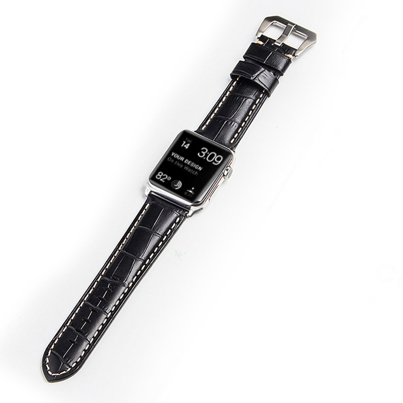 适用apple watchs7/6代真皮表带Watch Series10高级se苹果手表表带男女新款时尚个性鳄鱼纹38/40/44/45mm - 图3