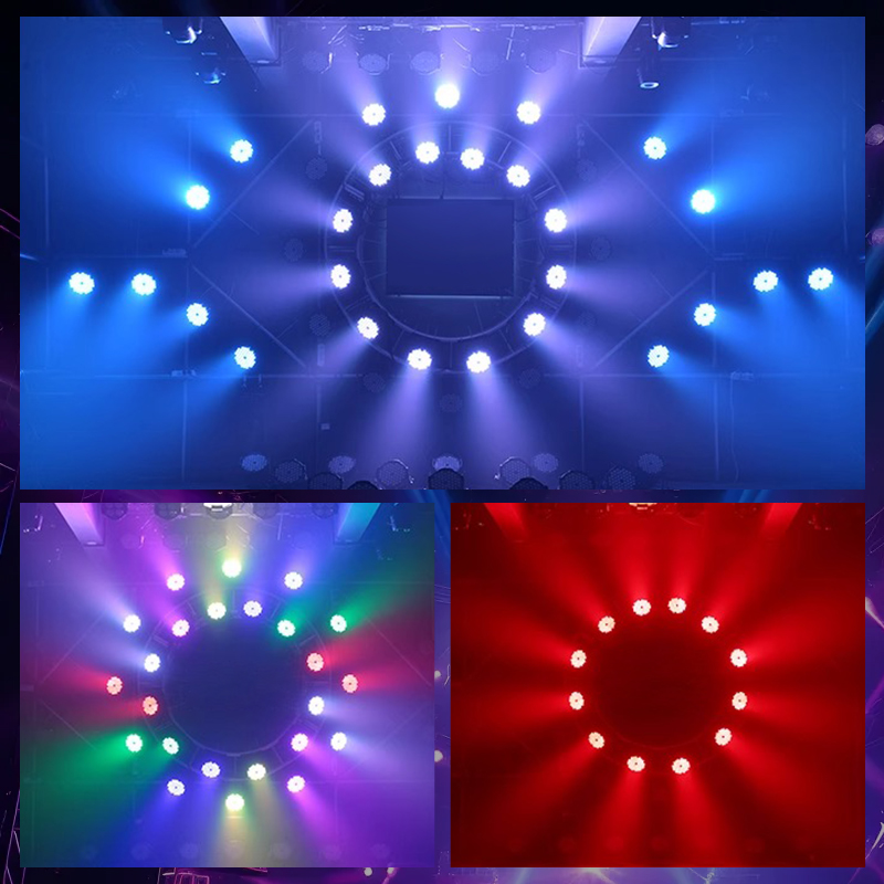 声控舞蹈室氛围灯舞房染色灯54颗3w全彩帕灯酒吧演出补光舞台灯光 - 图2