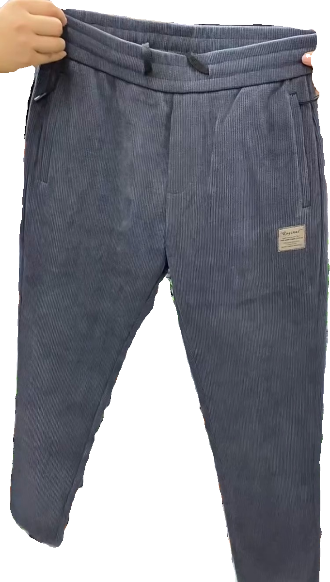 痞帅条纹纯色裤子男士春秋季休闲裤加厚灯芯绒加绒简约小脚哈伦裤,淘宝优惠券,粉丝福利购,淘宝优惠卷
