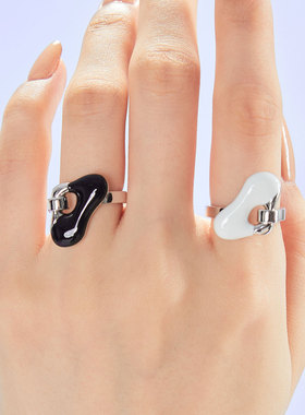 tripletipsy珐琅珊瑚岛戒指秋冬