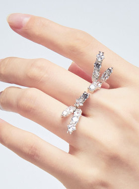 tripletipsy碎冰喷泉开口戒指