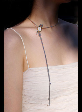 tripletipsy抽拉短项链毛衣链