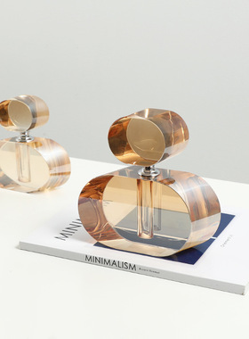 现代简约创意水晶香水瓶摆件