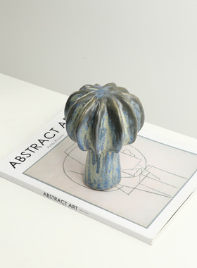 创意极简复古抽象仙人球陶瓷摆件