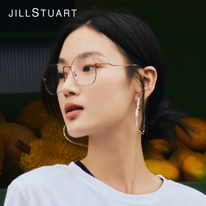 JILLSTUART姬丝图特钛合金眼镜框女大脸显瘦可配度数近视JL33011 - 图1