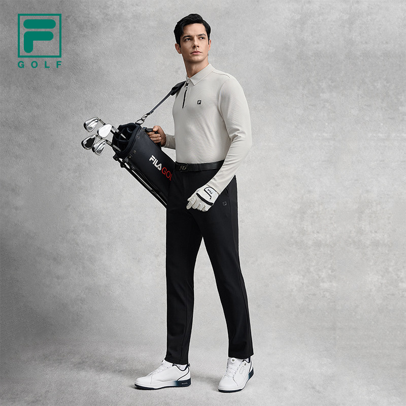 FILA 斐乐官方高尔夫男子针织长袖POLO衫2025冬新款运动防晒上衣,淘宝优惠券,粉丝福利购,淘宝优惠卷