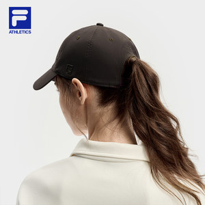 FILA 斐乐官方女士帽棒球帽软顶舒适帽子健身运动帽遮阳帽鸭舌帽