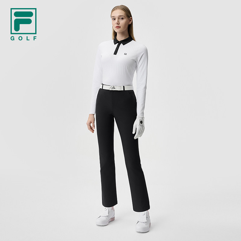 FILA 斐乐官方女子针织长袖POLO衫2025春新款高尔夫运动基础上衣,淘宝优惠券,粉丝福利购,淘宝优惠卷
