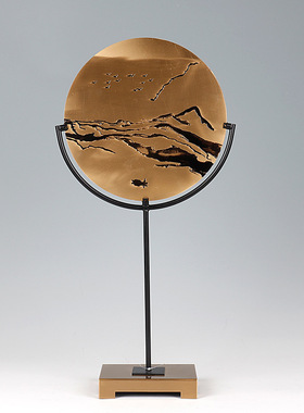 新中式摆件纯铜工艺品别墅酒店高端装饰金属古典创意家居客厅